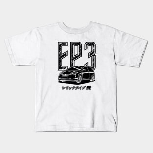 Civic Type R EP3 - Black Print Kids T-Shirt